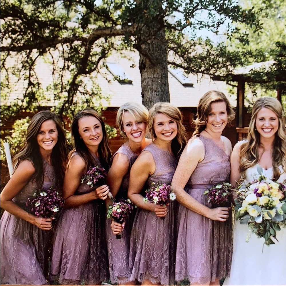 Anthropologie off the shoulder Bridemaid dress